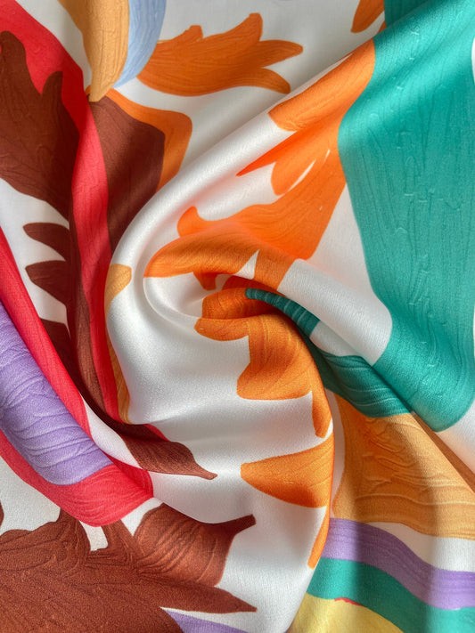 Seda Italiana Digital - Estampado Barroco Multicolor